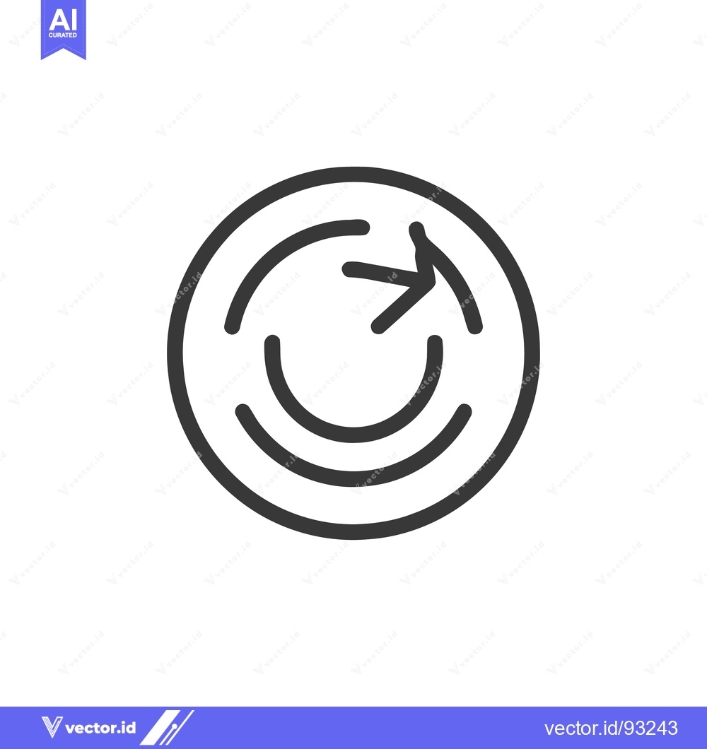 Premium Vector dari Circular Arrow Icon: Continuous Loop, Refresh, or Reload Symbol in Sim