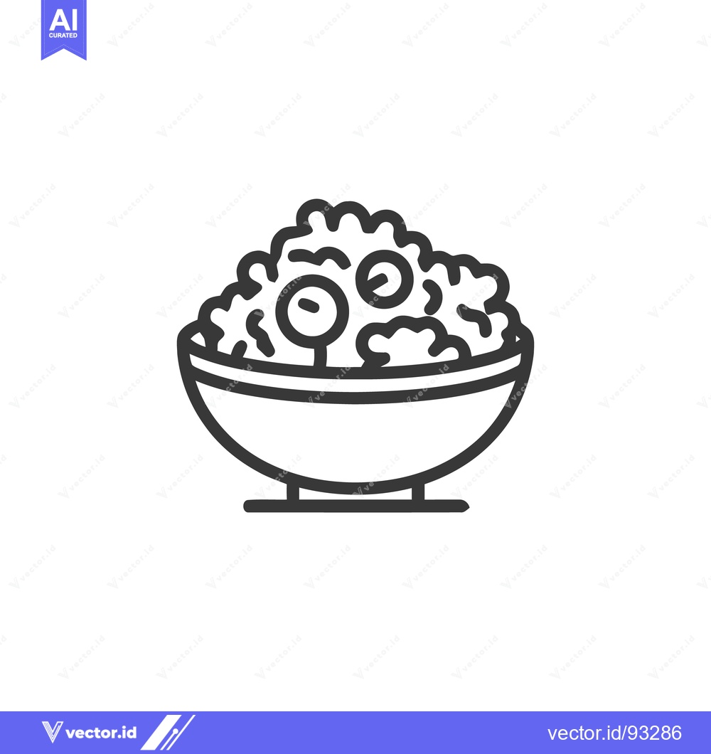 Premium Vector dari Popcorn Bowl Icon: Simple Line Art Illustration of Snack Food