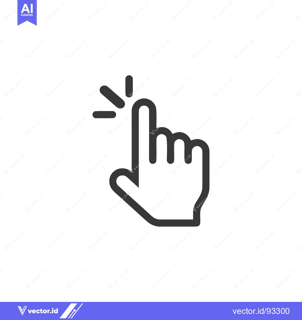 Premium Vector dari Finger Tap Icon: Minimalist Design with Action Indication on White Bac