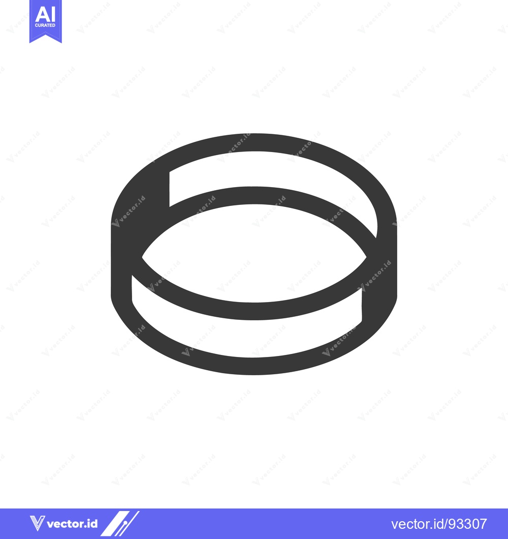 Premium Vector of Abstract Eye-Shaped Symbol with Interrupted Circular Bands on White