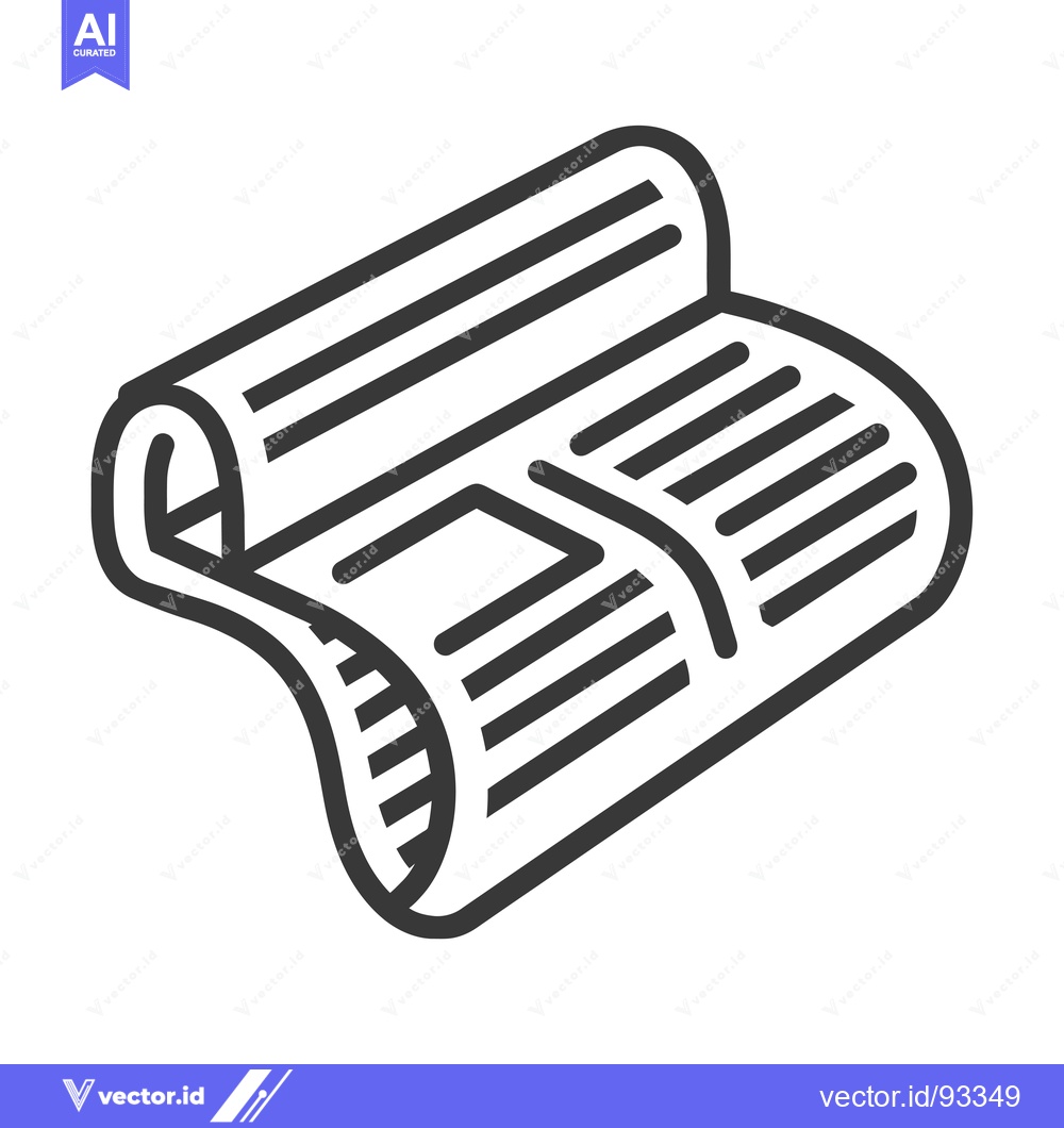 Premium Vector dari Rolled Newspaper with Headlines and Lines