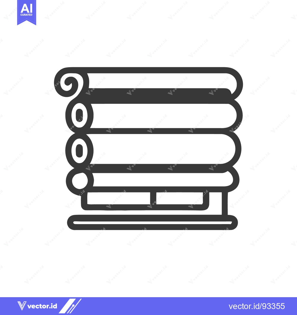 Premium Vector dari Stacked Towels Icon: Clean, Organized, and Ready for Use
