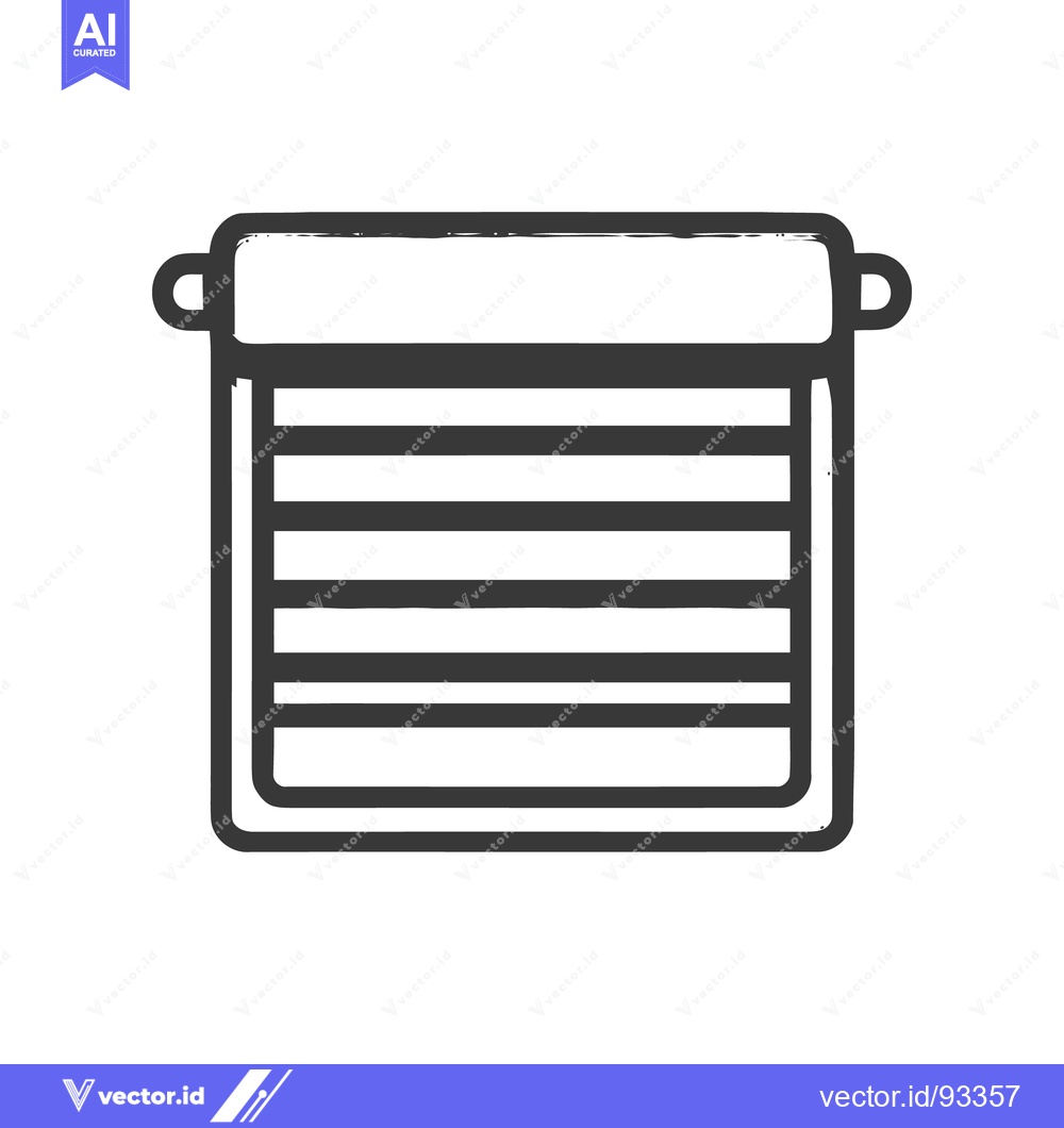 Premium Vector of Minimalist Sketch of a Drawer with Handles and Horizontal Lines