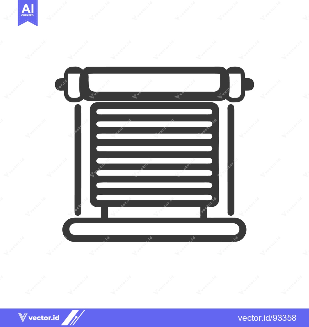 Premium Vector of Rolling Shutter Icon: Bold Outline, Security Symbol, Modern Design