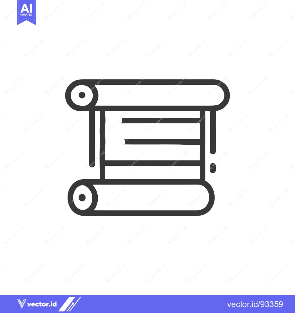Premium Vector dari Minimalist Scroll Icon: Ancient Document, History, and Knowledge Symbo