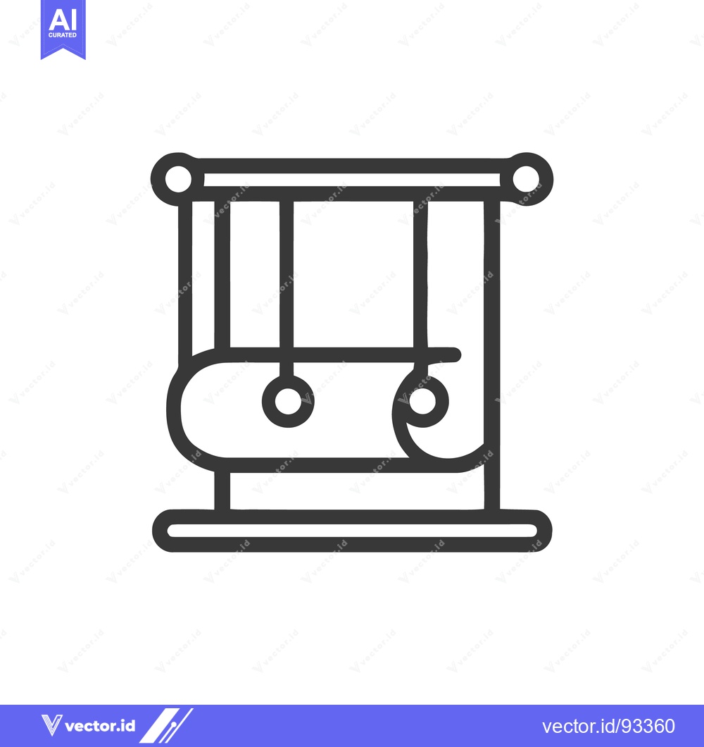 Premium Vector dari Minimalist Pendulum Waves Icon: Physics, Motion, and Balance in Simple