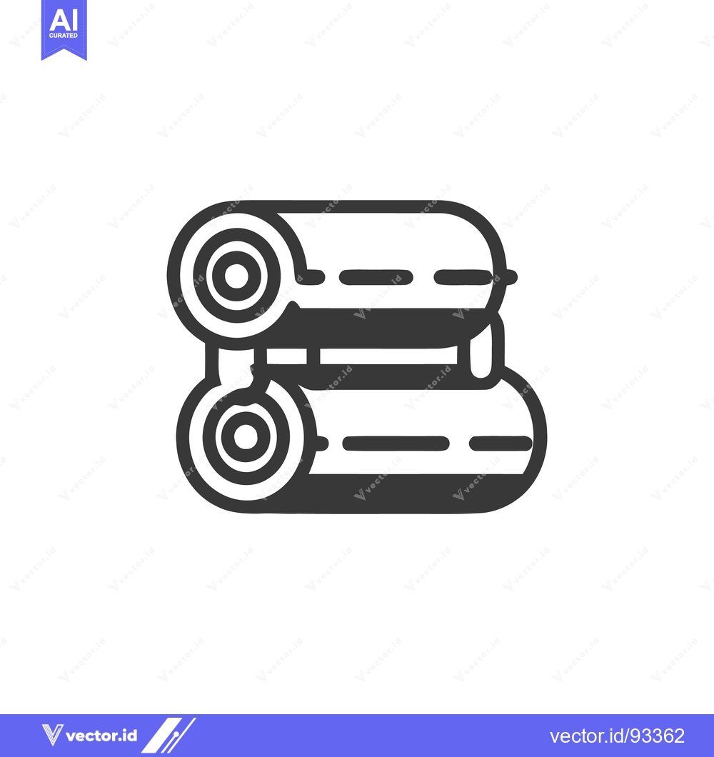 Premium Vector of Stacked Logs Icon: Minimalist Woodpile Illustration on White Backgroun