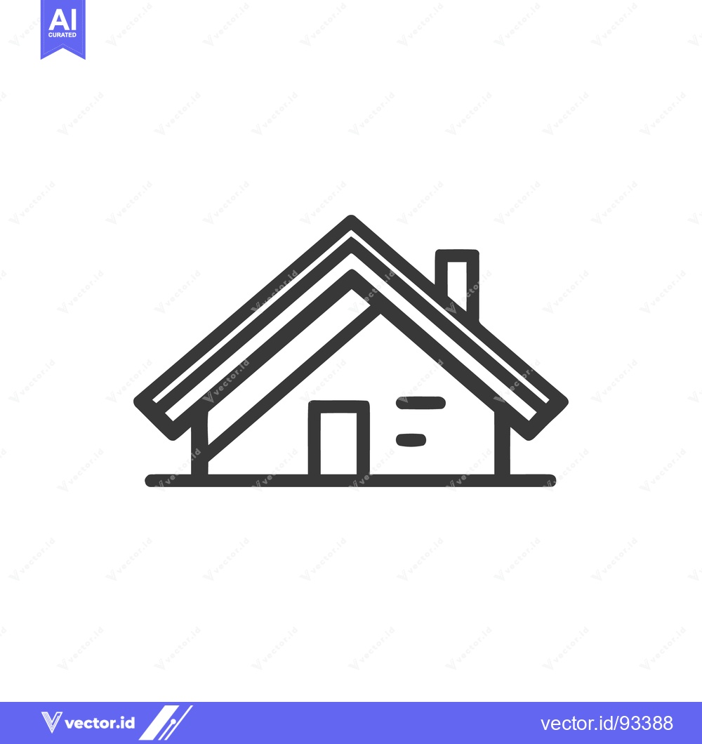 Premium Vector dari Minimalist House Icon: Simple Line Art Home Design