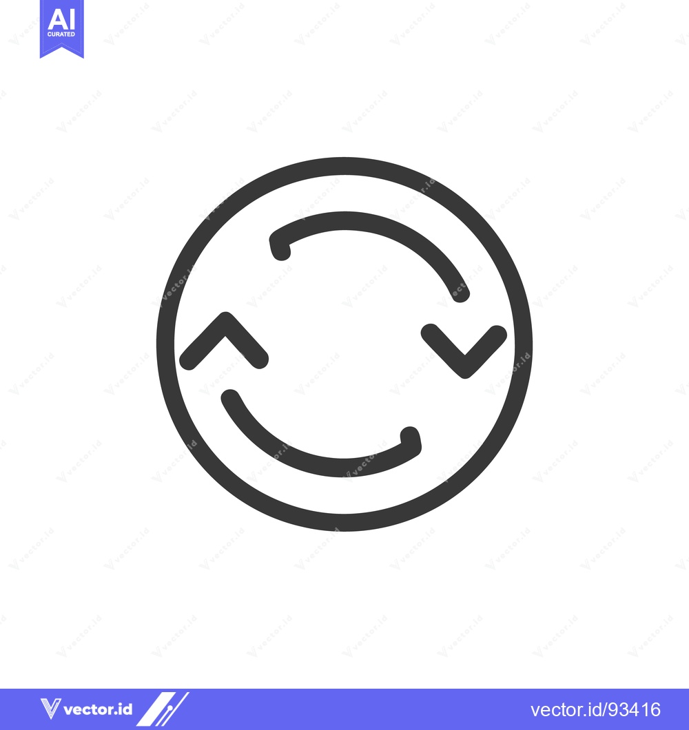 Premium Vector dari Circular Arrow Icon: Simple Refresh Symbol in Black and White