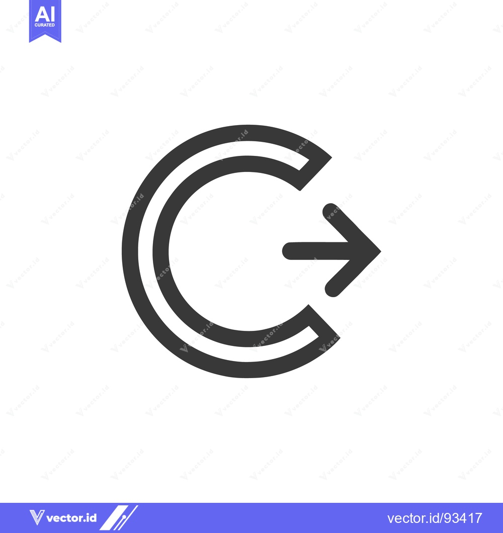 Premium Vector dari Sleek Exit Icon: Bold Outline Arrow Emerging from Circle