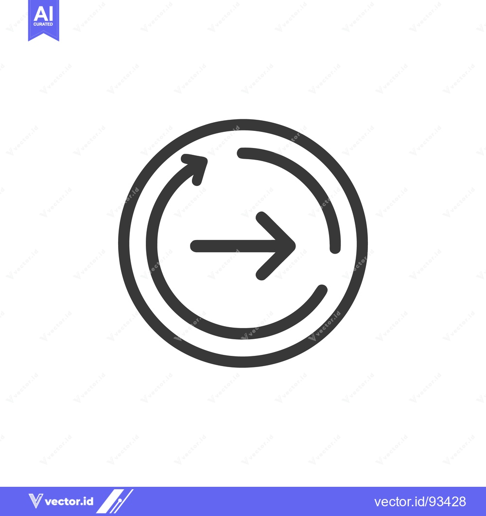 Premium Vector dari Circular Arrow Icon: Continuous Flow, Rotation, and Forward Movement i