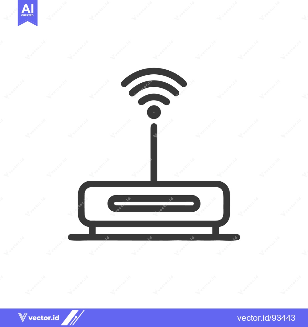Premium Vector dari Minimalist Router Icon: Clean Line Art for Network Connectivity