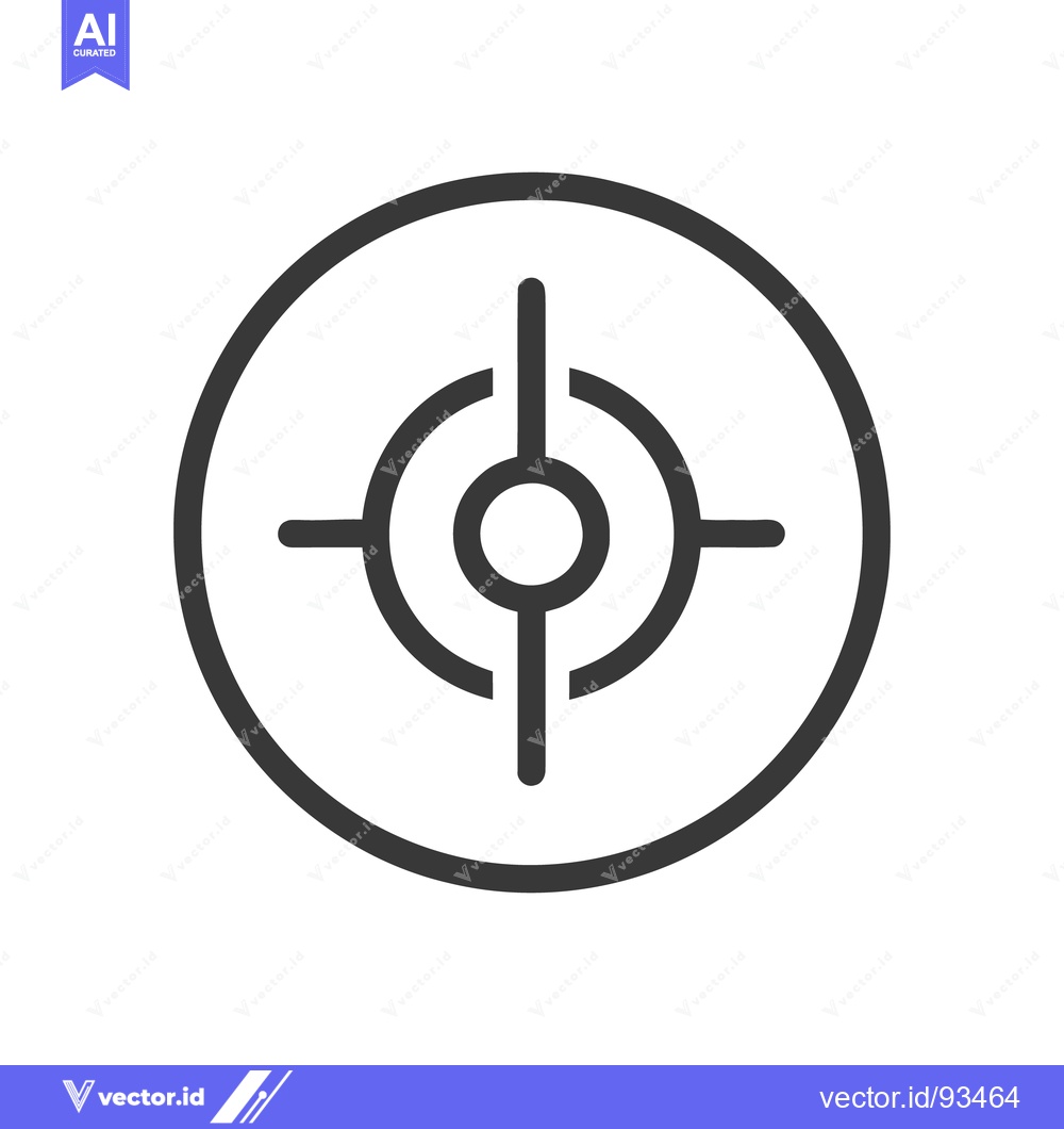 Premium Vector of Minimalist Target Icon: Precision, Focus, and Accuracy in Design