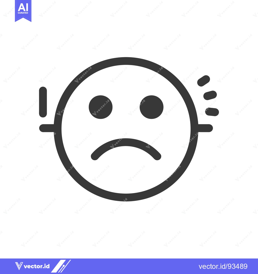 Premium Vector dari Sad Emoji With Sweat Drops