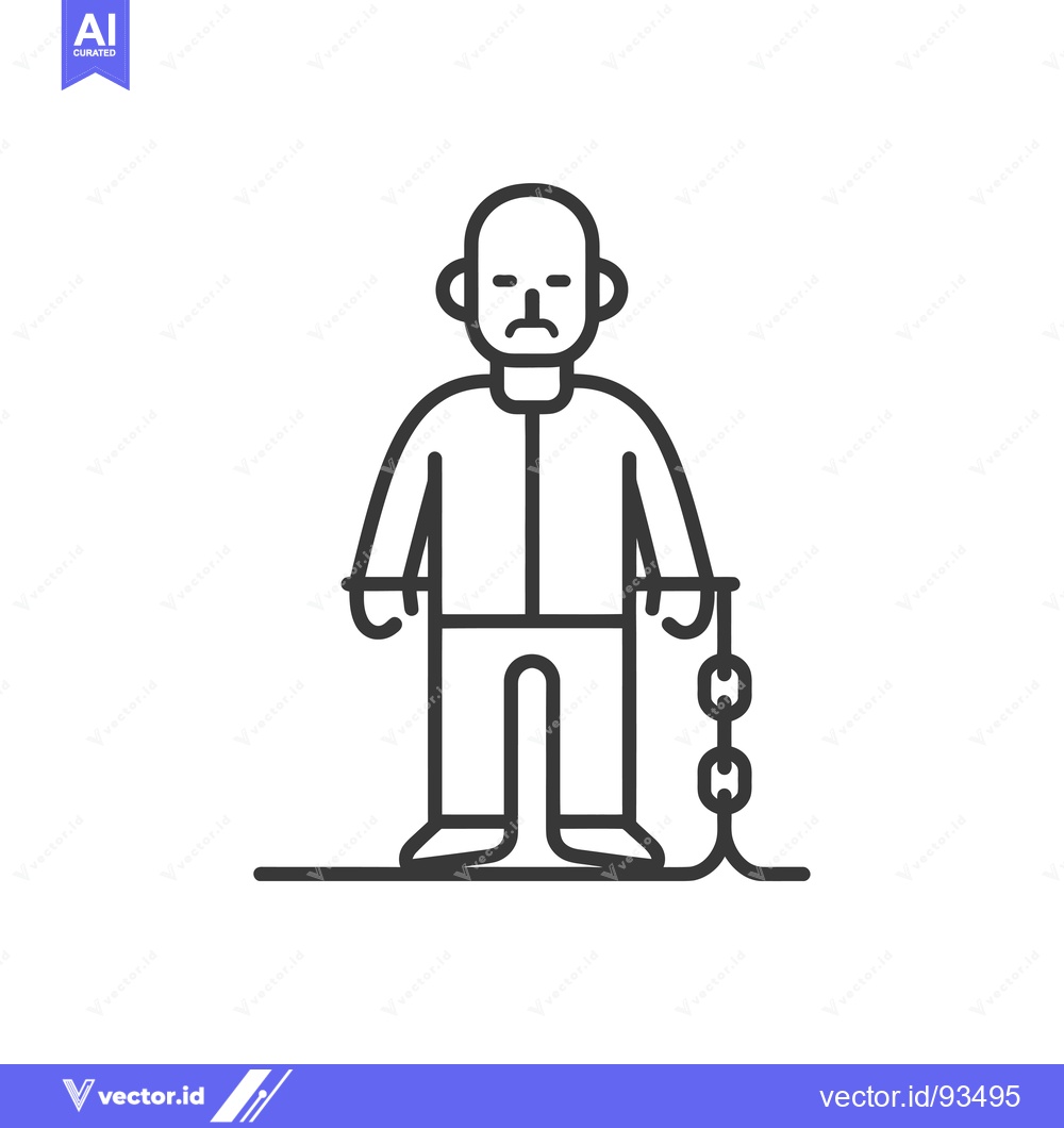 Premium Vector dari Sad Man Holding A Chain