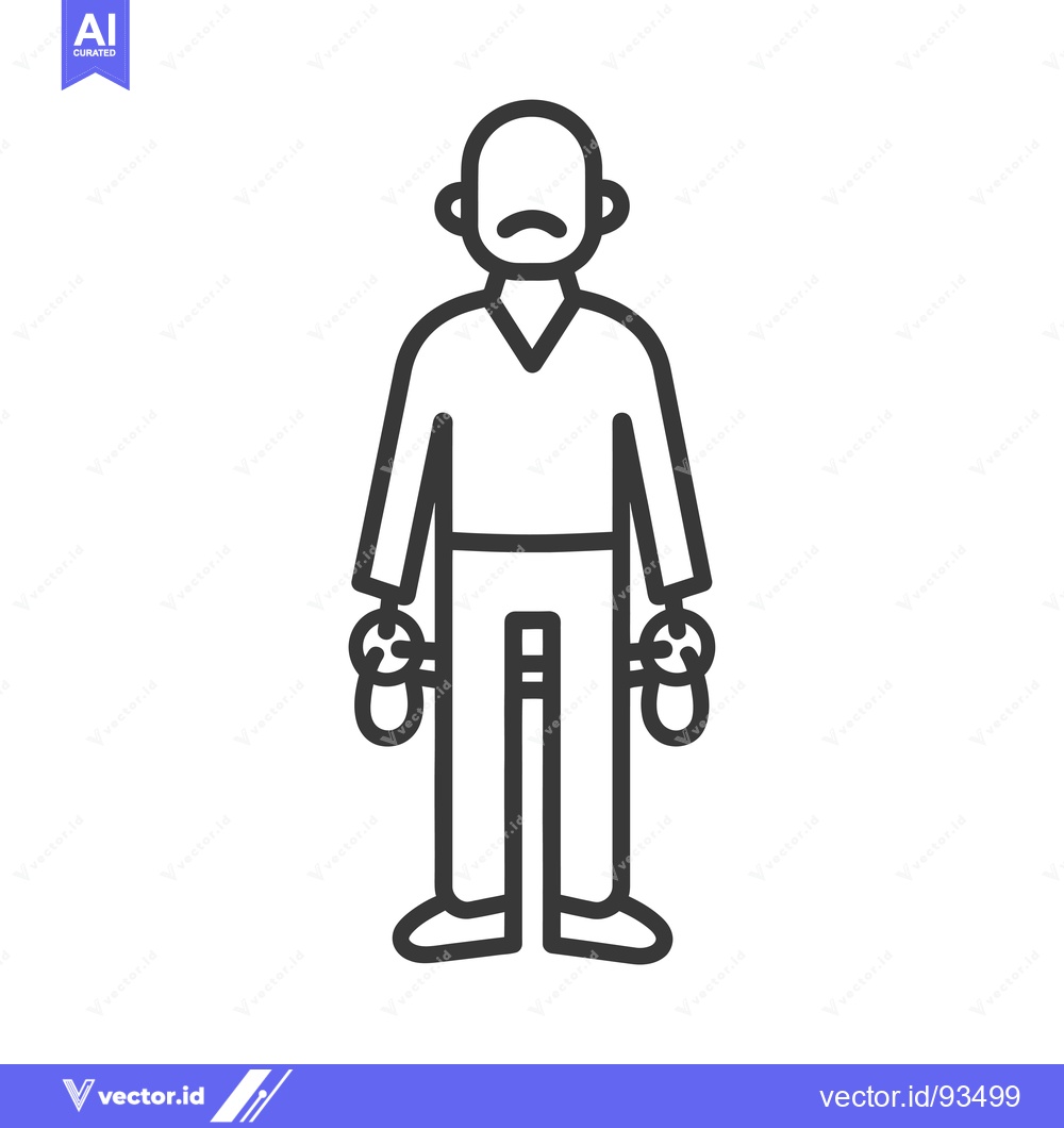 Premium Vector dari Sad Man with Empty Pockets Line Art Illustration