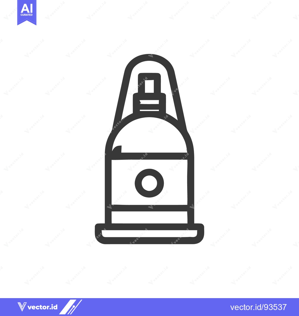 Premium Vector of Minimalist Outline Icon of a Unique Spray Bottle Design on White