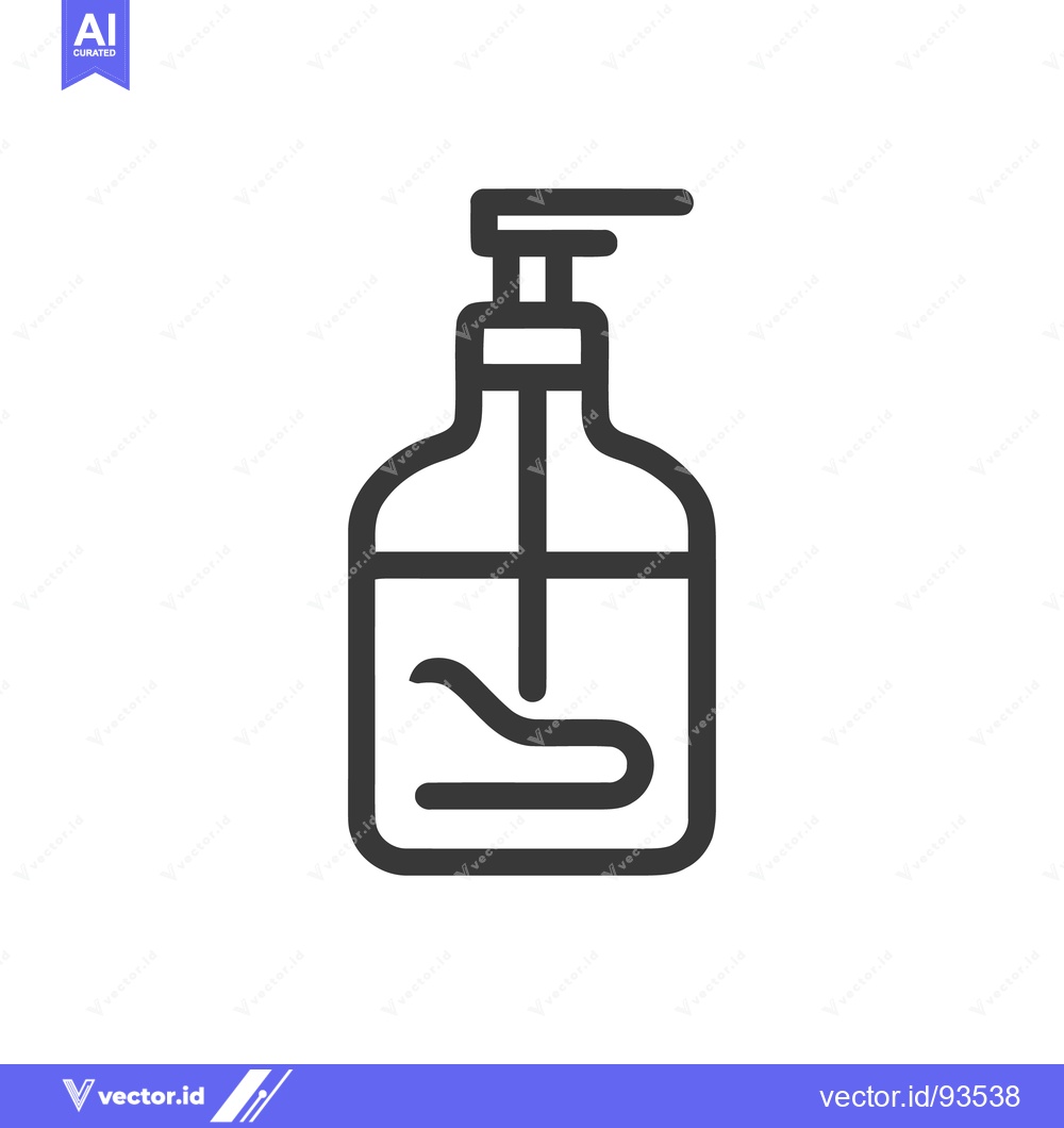 Premium Vector of Minimalist Hand Sanitizer Dispenser Icon: Cleanliness and Hygiene Symb