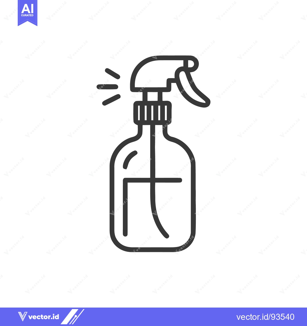 Premium Vector dari Minimalist Spray Bottle Icon: Cleaning and Disinfection Symbol