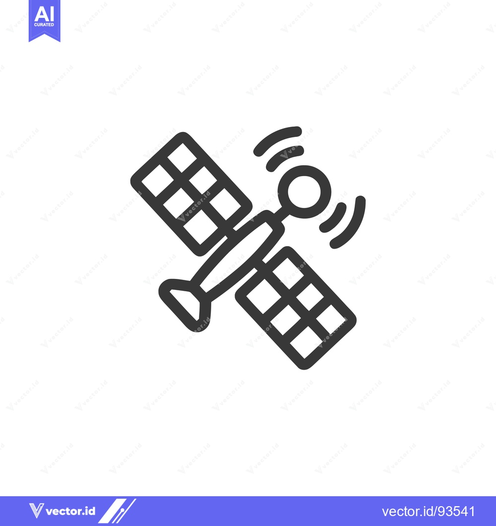 Premium Vector of Satellite Icon: Communication Technology, Space Exploration, and Globa