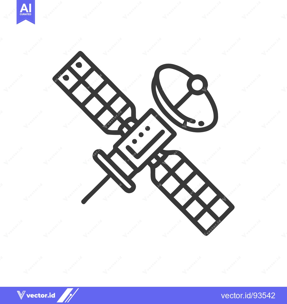 Premium Vector dari Minimalist Satellite Icon: Space Technology, Communication, and Explor
