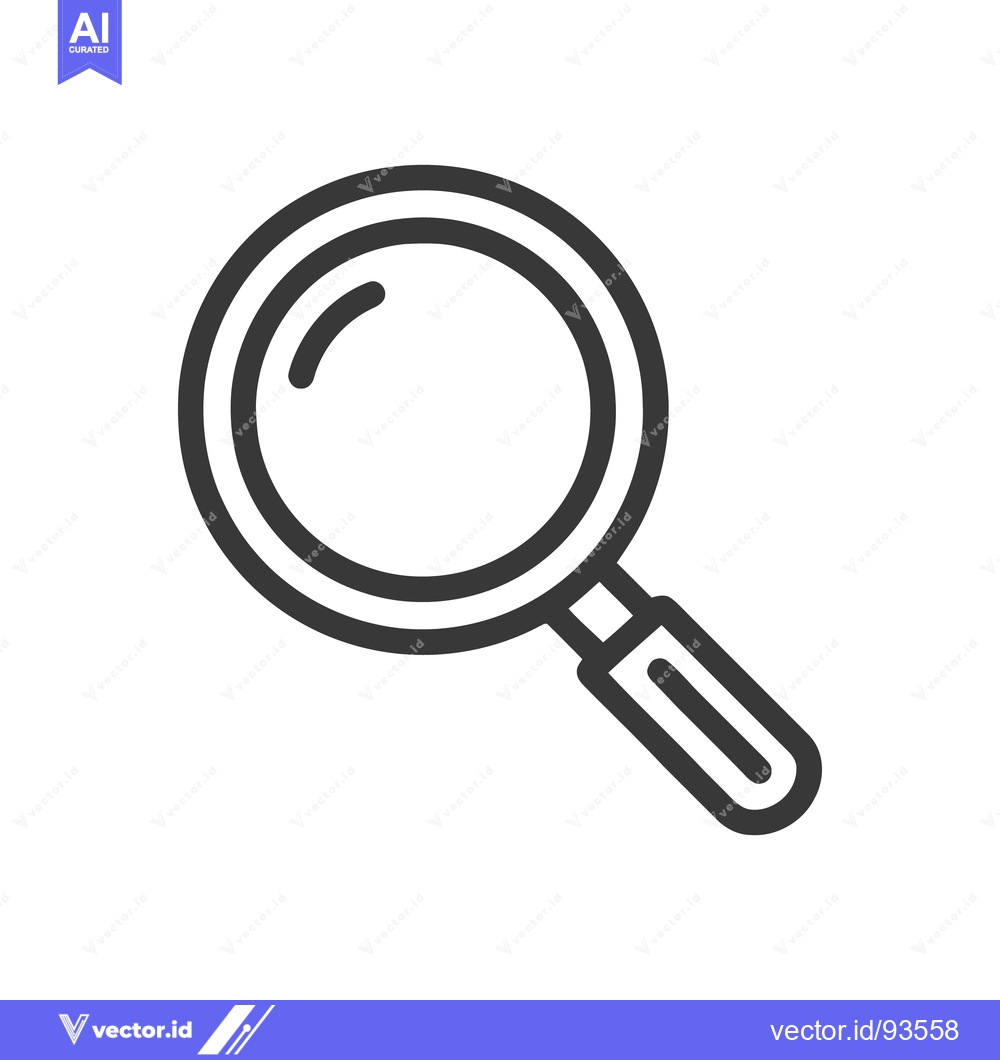 Premium Vector of Magnifying Glass Icon: Sleek, Modern Design for Search and Discovery