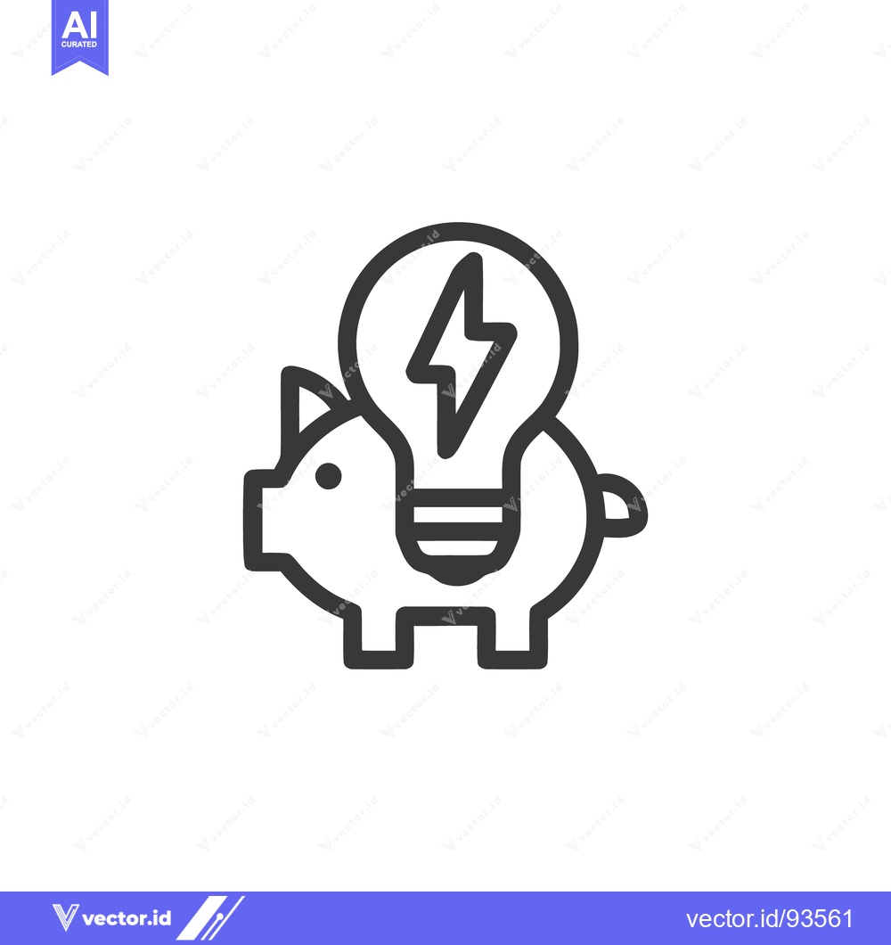Premium Vector dari Piggy Bank with Lightbulb: Saving Ideas, Financial Innovation Icon