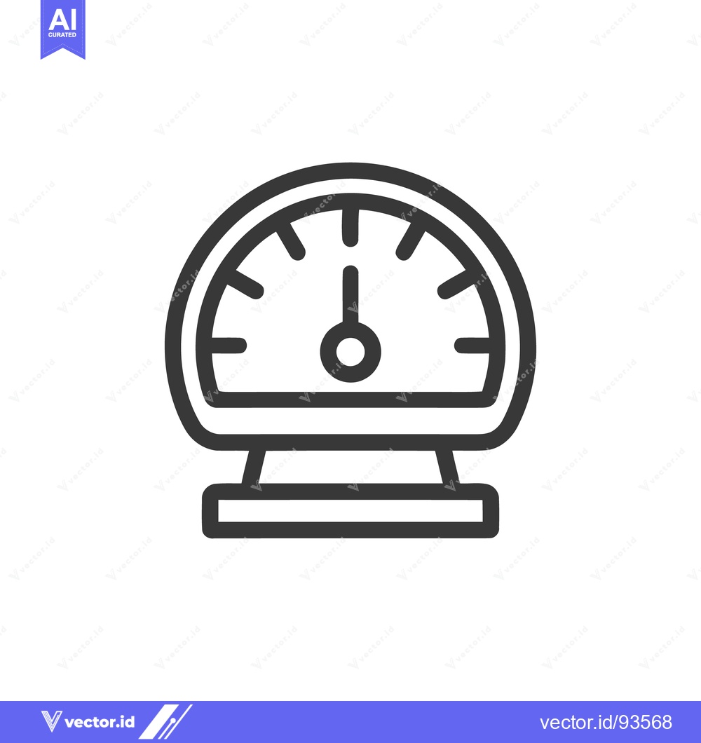 Premium Vector dari Minimalist Weight Scale Icon: Precision Measurement in Bold Outline