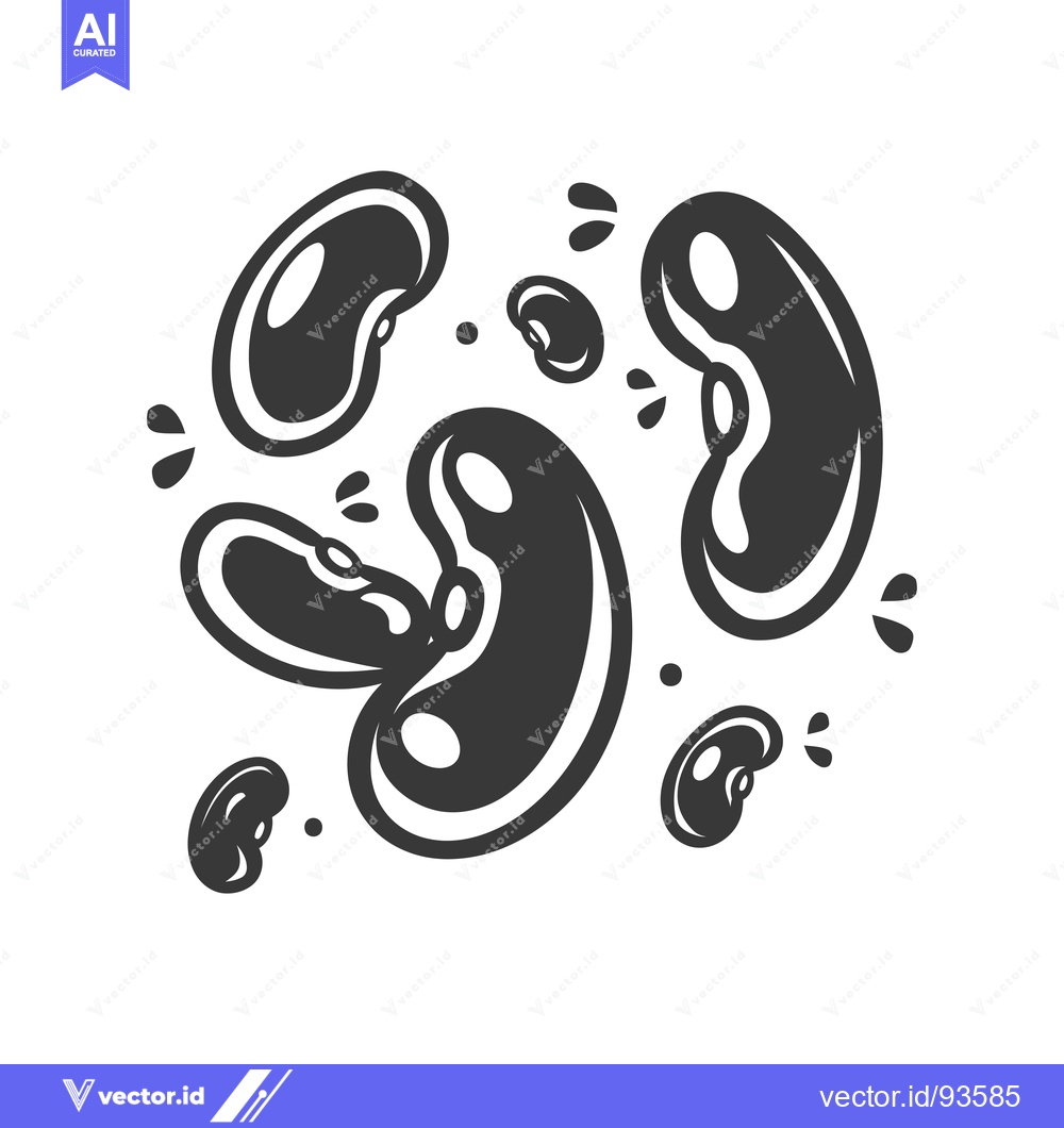 Premium Vector of Scattered Black and White Beans