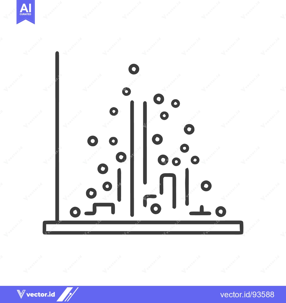 Premium Vector dari Abstract Data Visualization: Linear Chart with Circular Data Points