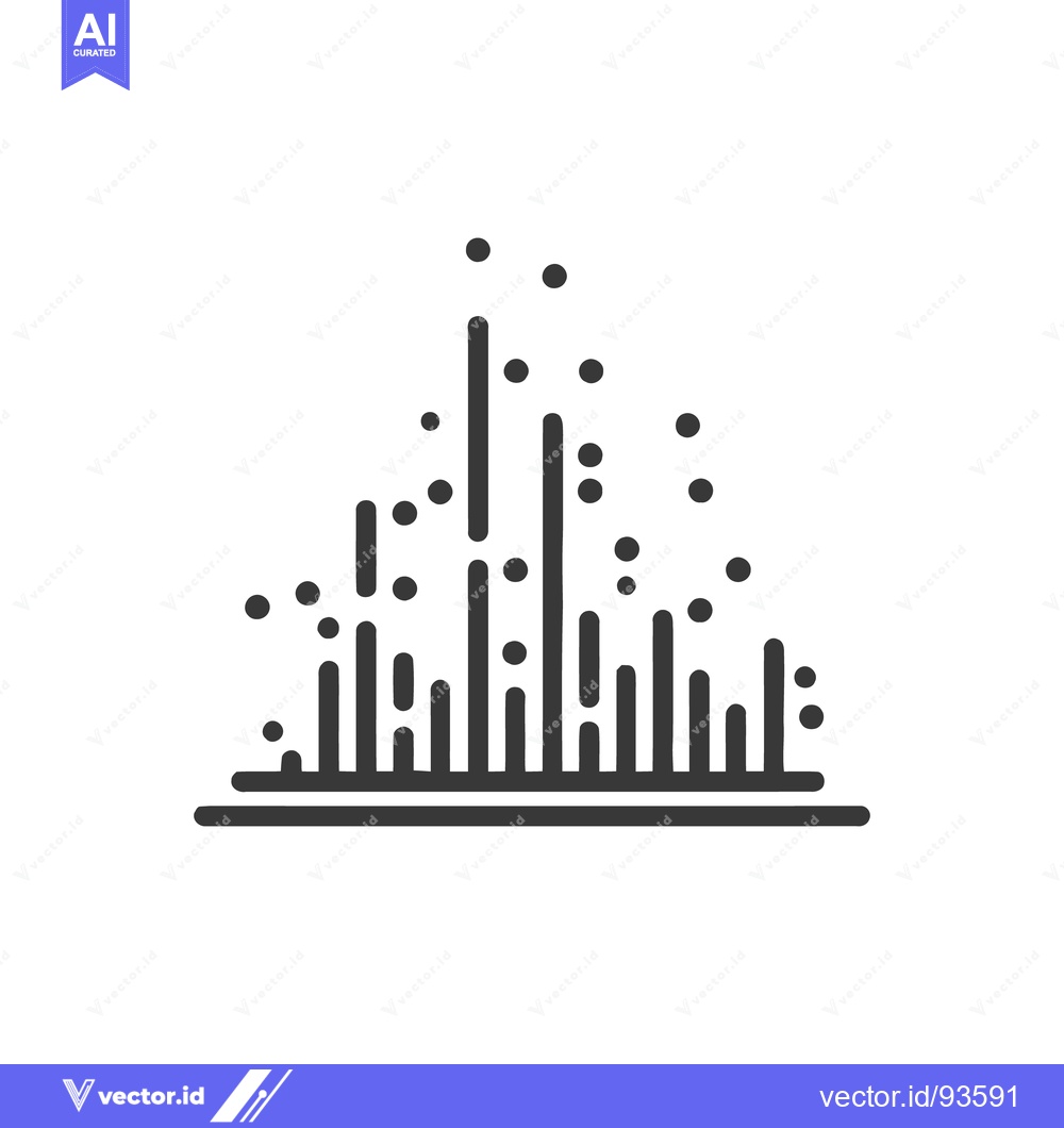 Premium Vector dari Abstract Data Visualization: Ascending Bars and Floating Dots on White