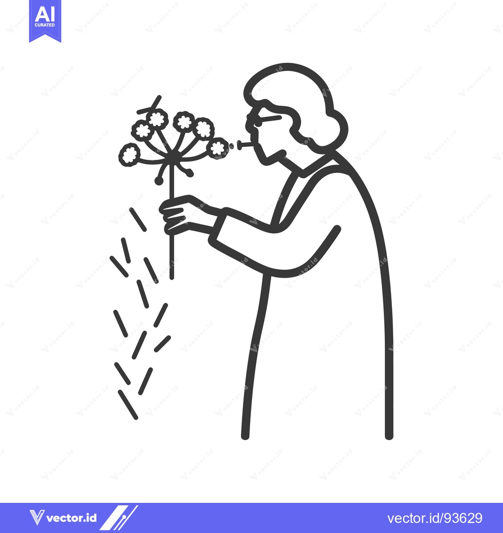 Premium Vector dari Scientist Examining a Plant with Seeds Dispersing