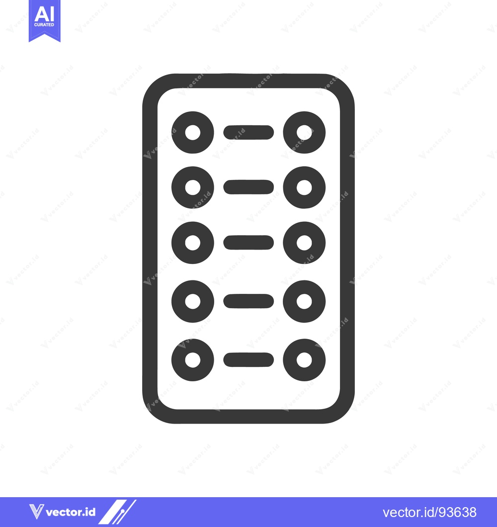 Premium Vector dari Minimalist Pill Pack Icon: Pharmaceutical Dosage, Medical Treatment Sy