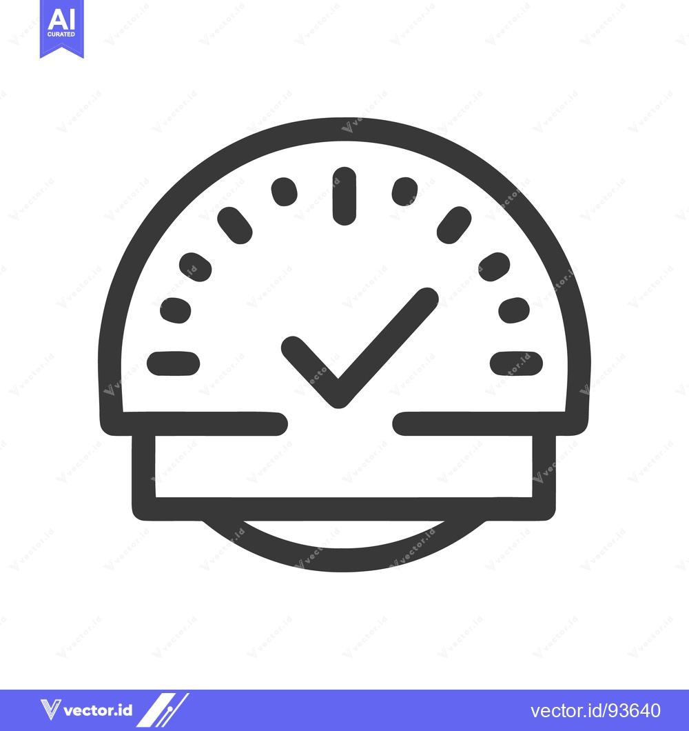 Premium Vector dari Speedometer with Check Mark: Performance, Success, and Optimization Ic