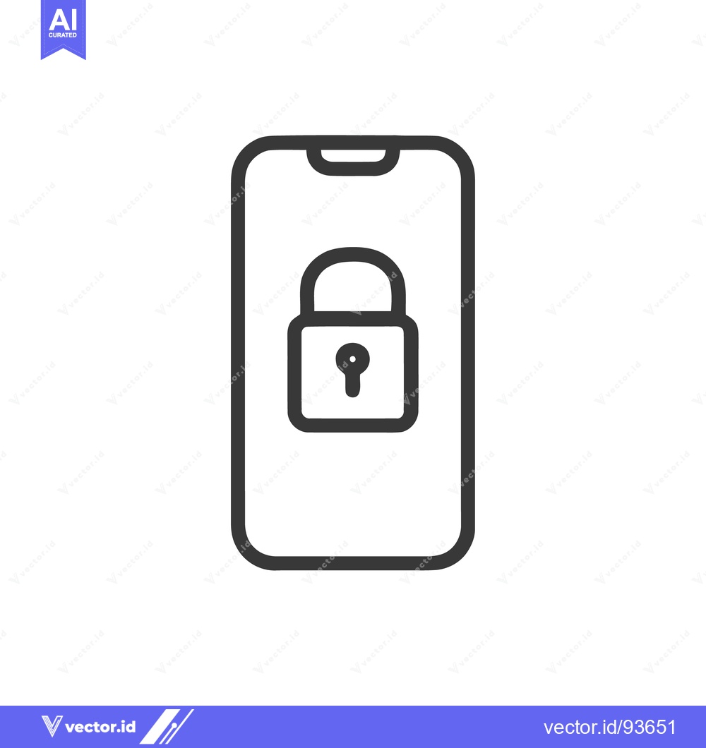 Premium Vector of Secure Mobile: Smartphone with Padlock Icon for Data Protection