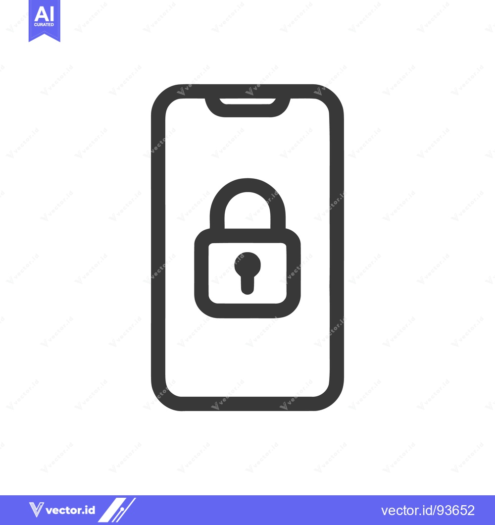 Premium Vector of Secure Mobile: Smartphone with Padlock Icon for Data Protection