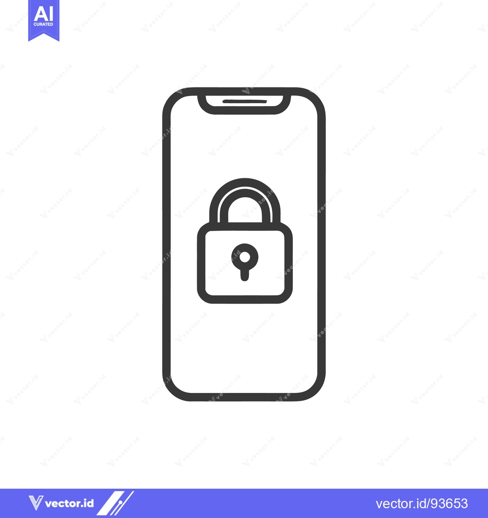 Premium Vector dari Secure Mobile: Smartphone with Padlock Icon for Data Protection