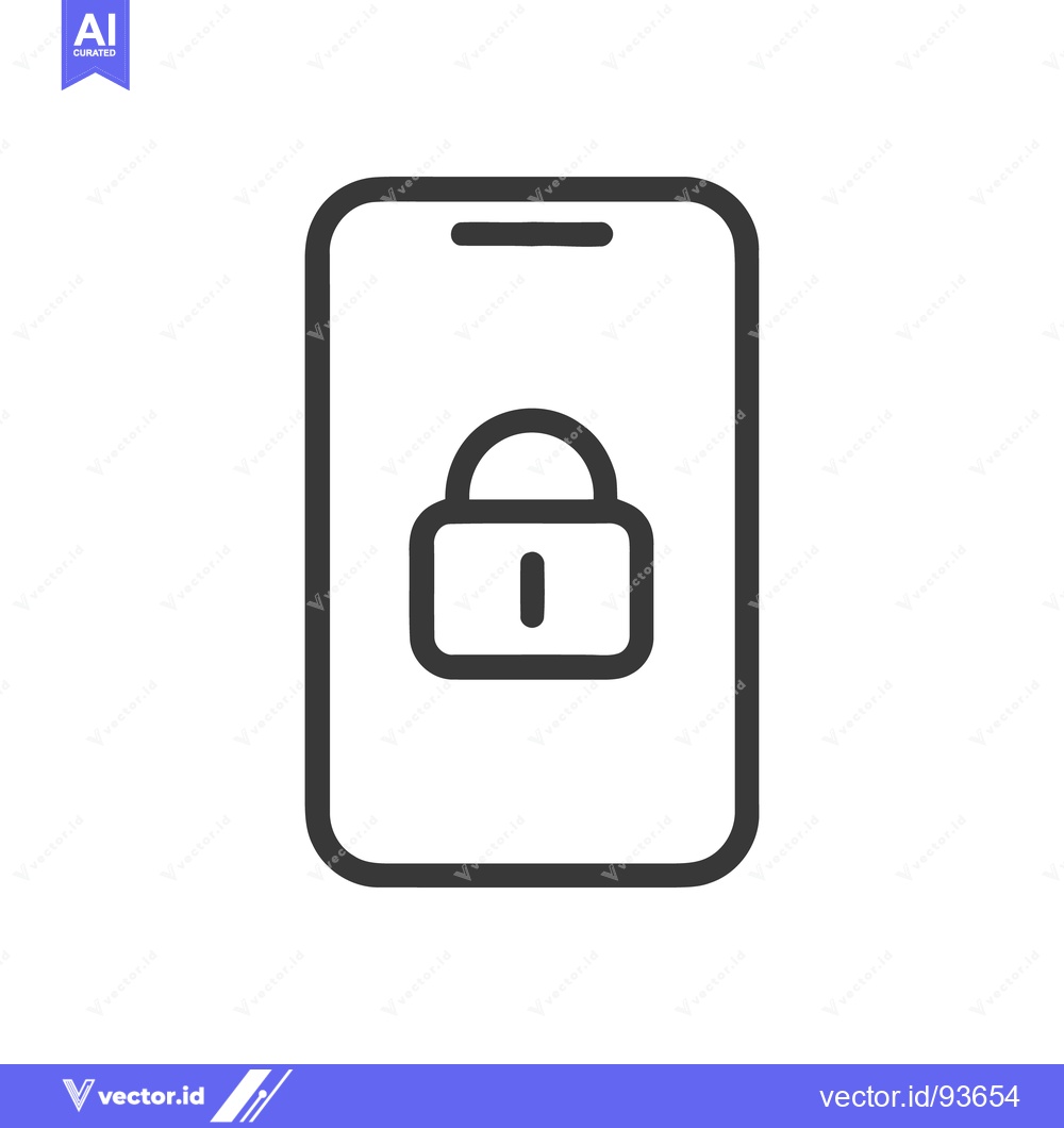 Premium Vector of Secure Mobile: Smartphone with Padlock Icon for Data Protection