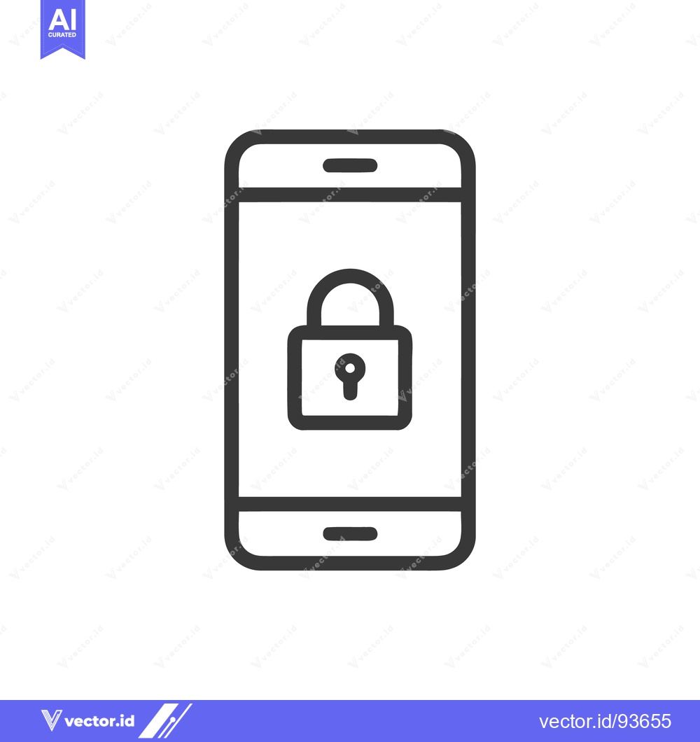 Premium Vector of Secure Mobile: Smartphone with Padlock Icon for Data Protection