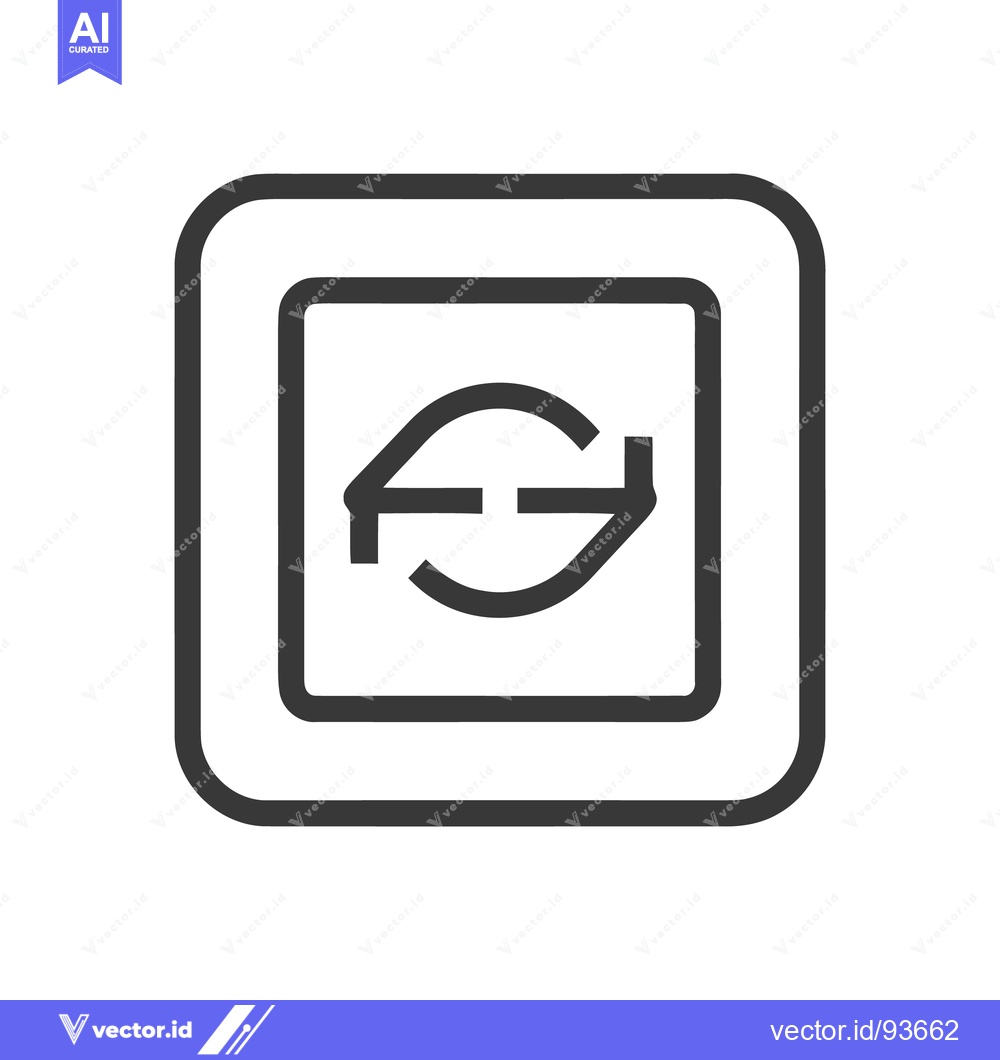 Premium Vector dari Square Icon with Circular Arrows: Exchange, Refresh, or Transfer Symbo
