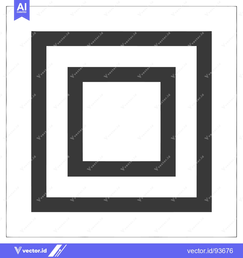 Premium Vector dari Minimalist Gray Square Frame: Geometric Design on White Background