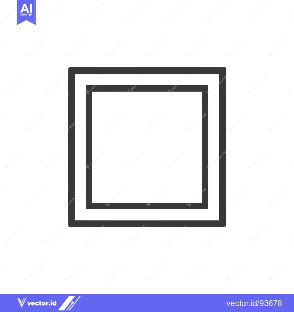 Premium Vector dari Minimalist Double Square Frame Design on White Background