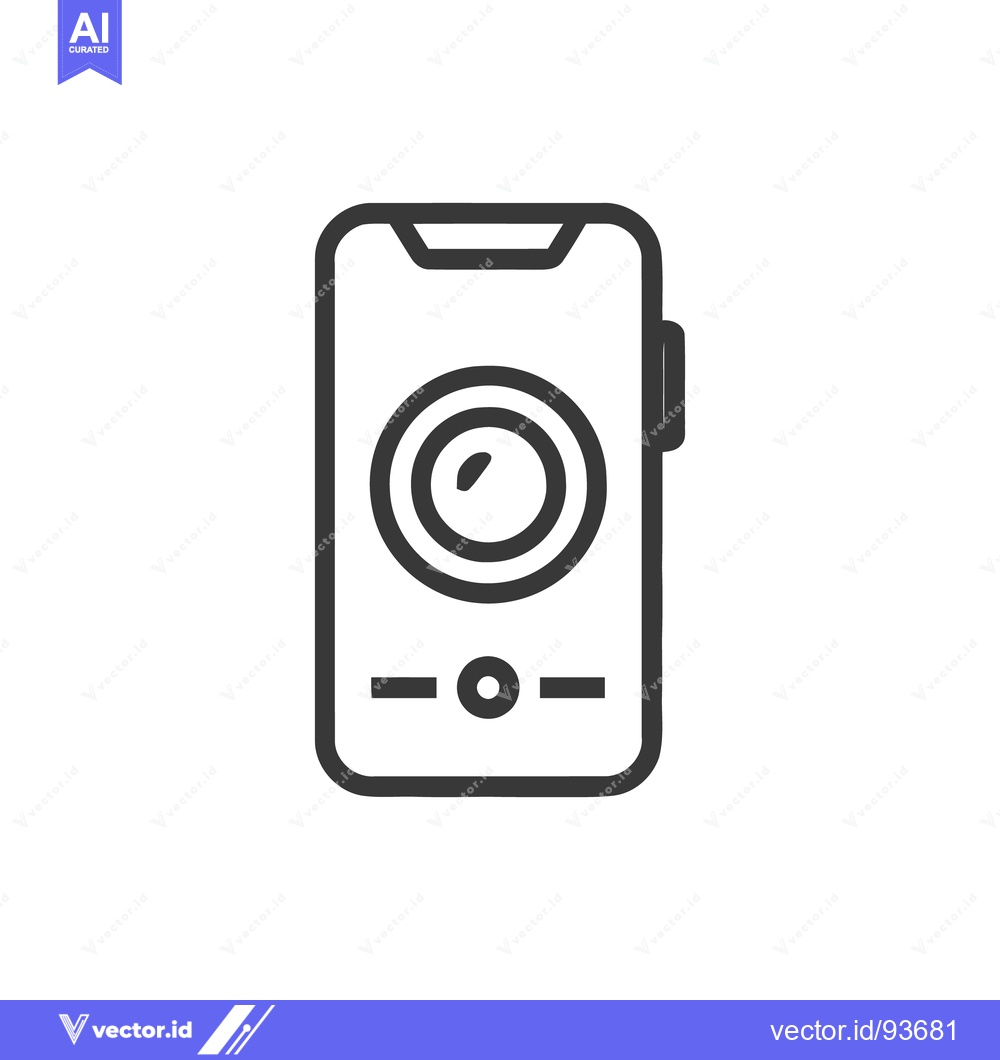 Premium Vector of Minimalist Smart Home Device Icon with Circular Control