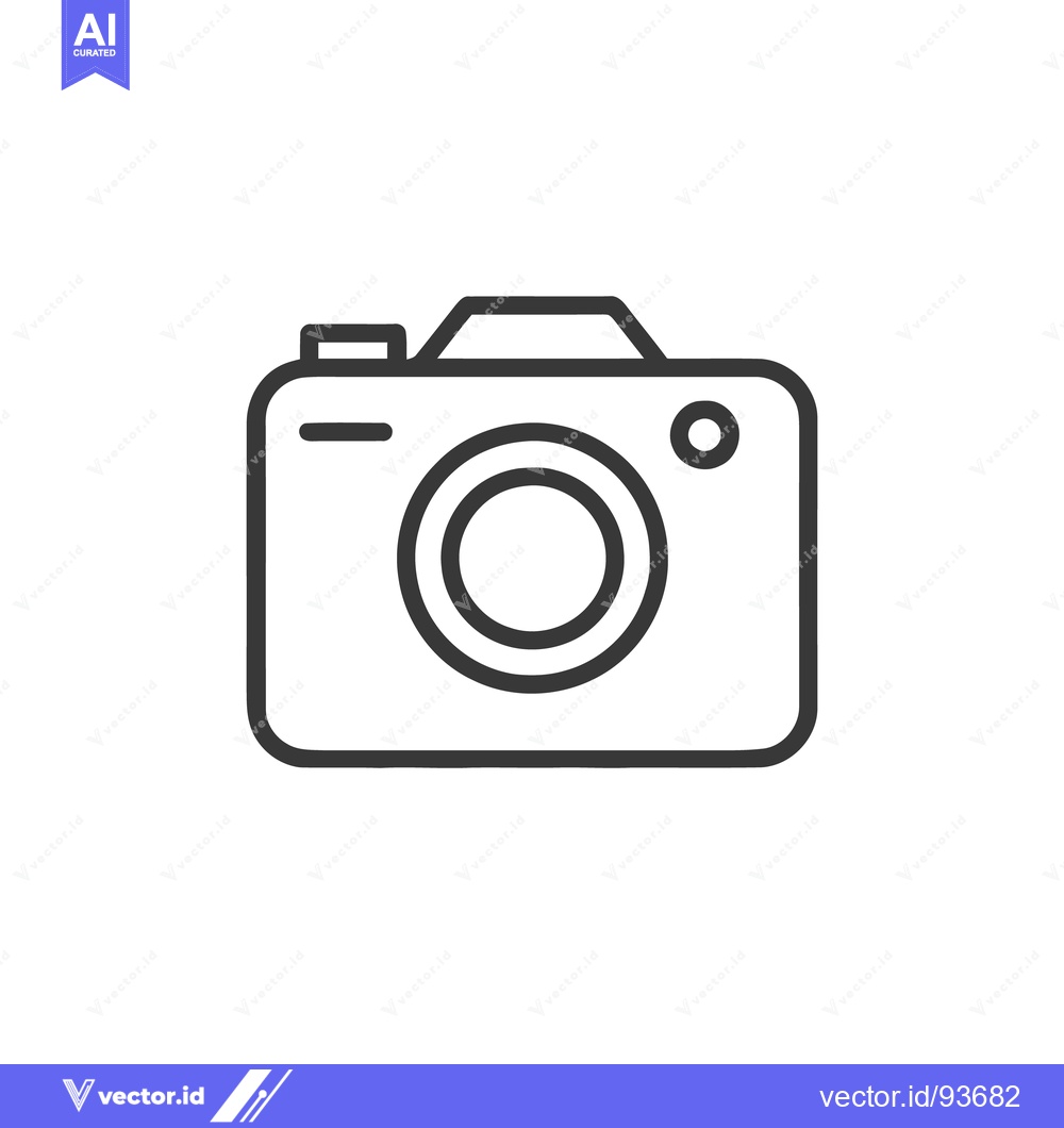 Premium Vector of Minimalist Camera Icon: Clean Line Art for Photography Concepts