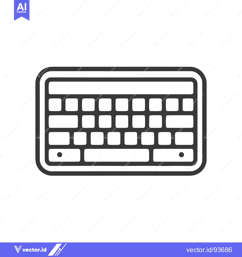 Premium Vector of Minimalist Keyboard Icon: Clean, Modern Design for Interface Elements