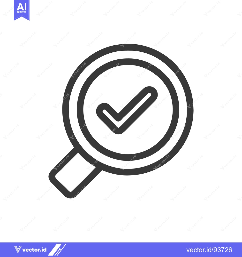Premium Vector dari Search Check 2 Icon Line Art Icon 10699