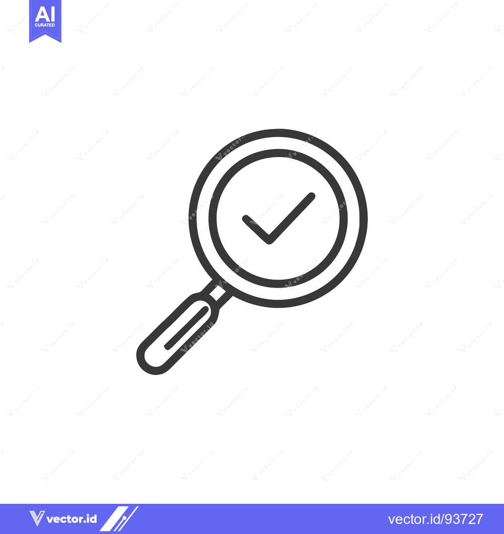 Premium Vector of Search Check 2 Icon Line Art Icon 10700