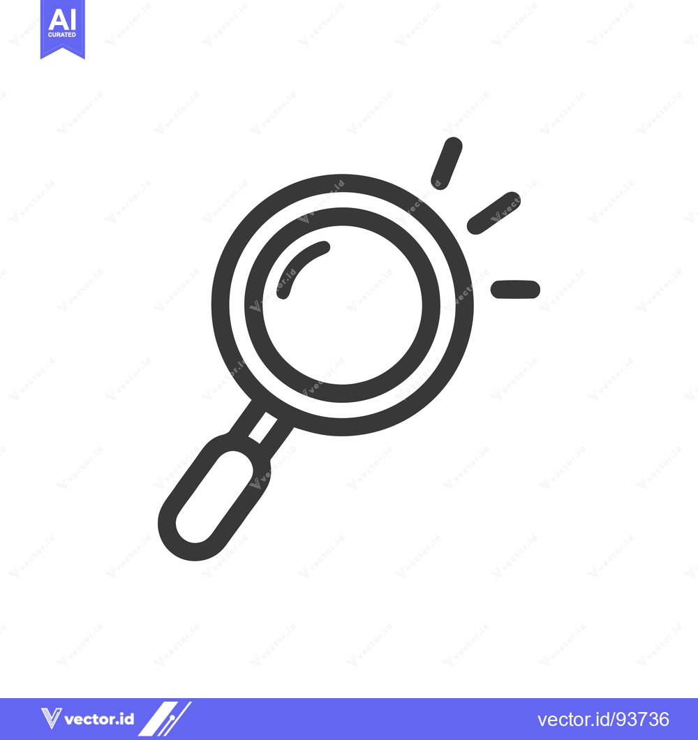 Premium Vector of Magnifying Glass Icon with Sparkles, Search and Discovery Symbol