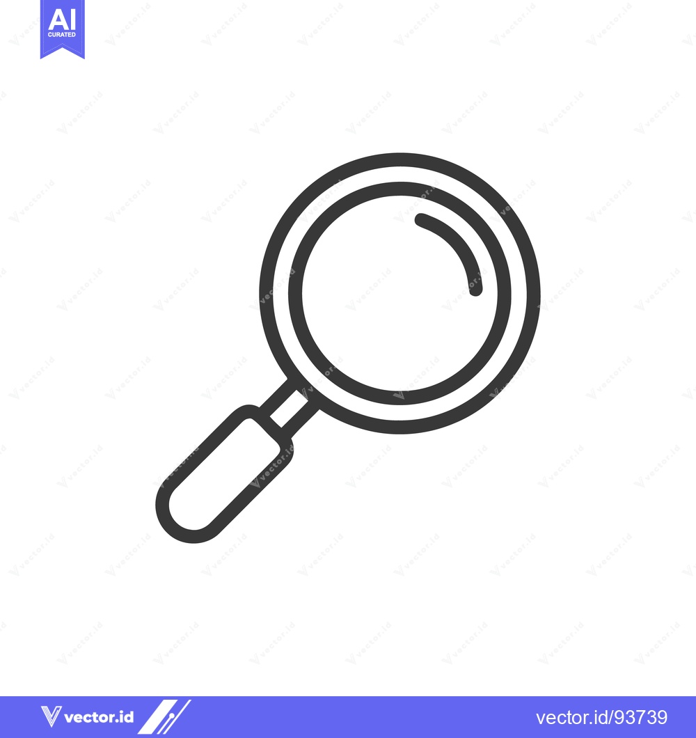 Premium Vector dari Sleek Magnifying Glass Icon: Minimalist Design for Search and Discover