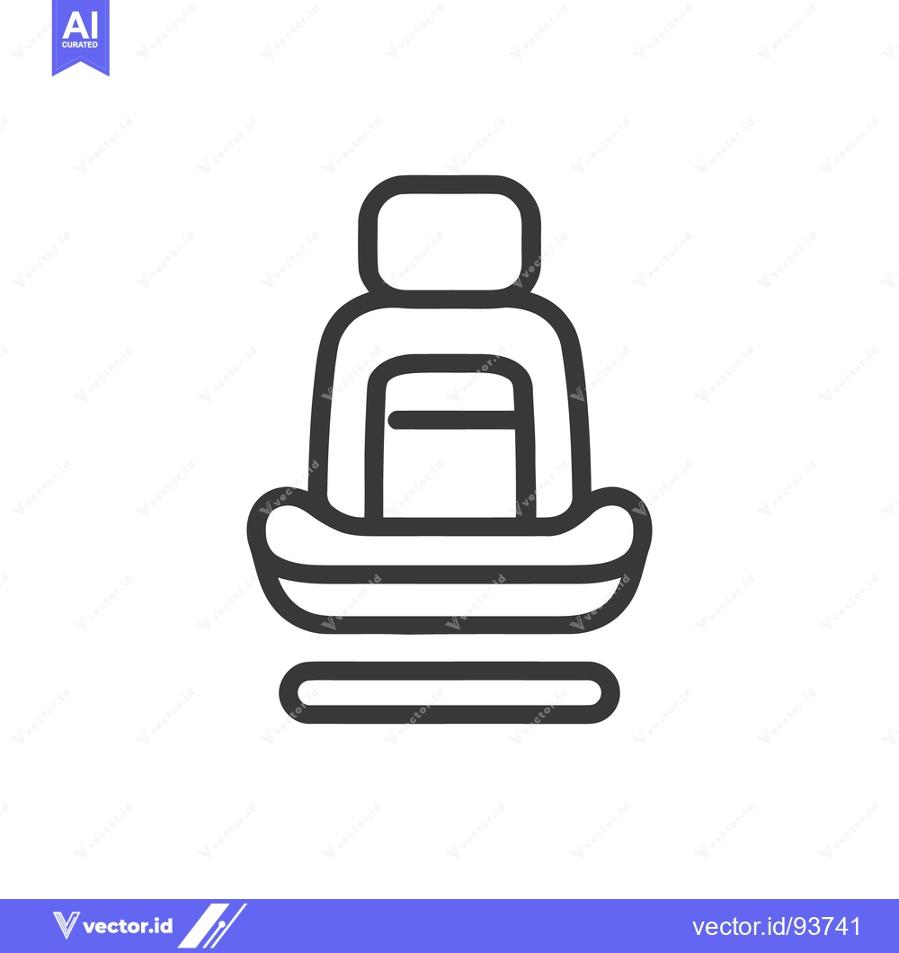 Premium Vector dari Minimalist Car Seat Icon: Automotive Interior Design Symbol